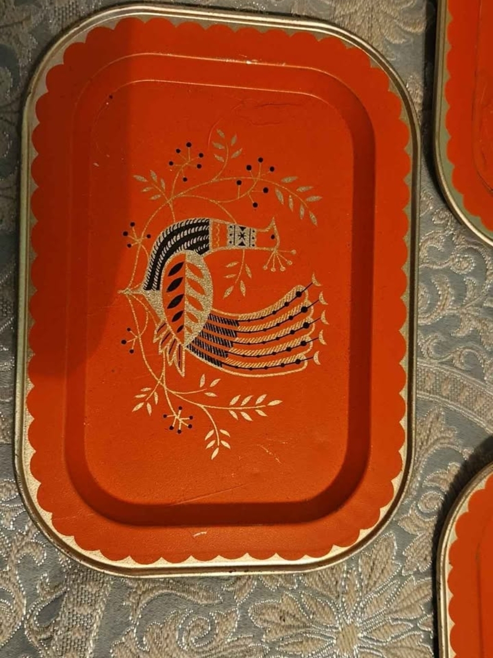 Metal Storage Tin - Gold Rectangular Lid - Picture 2 of 3
